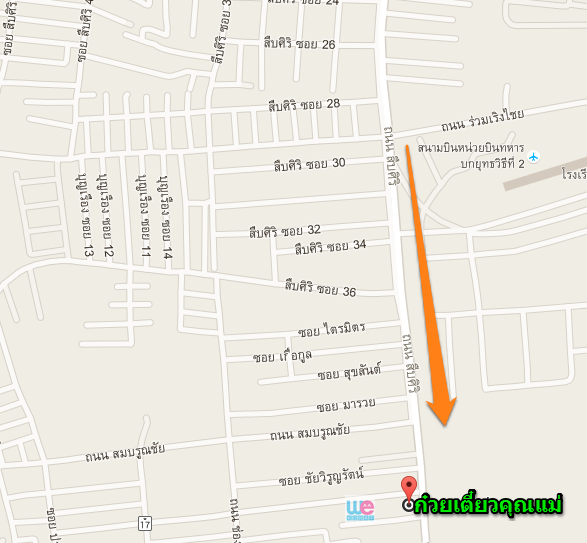 แผนที่ร้านก๋วยเตี๋ยวคุณแม่