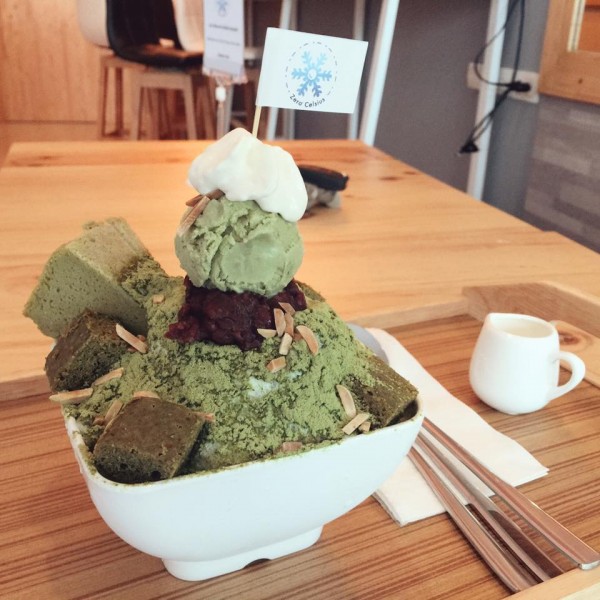 บิงซูมัตฉะถั่วแดง (ภาพจาก FB ร้าน)