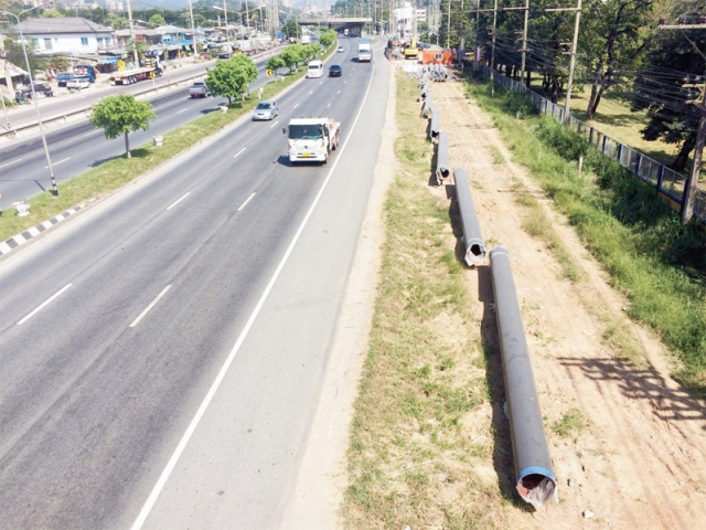 โครงการวางท่อก๊าซธรรมชาติ ตามแนวถนนมิตรภาพ (ภาพประชาชาติ)