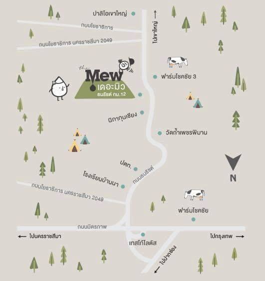 แผนที่ร้าน The Mew (ภาพจาก FB ร้าน)