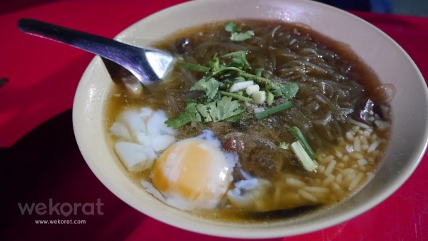 ข้าวต้ม+วุ้นเส้น+ไข่ลวก