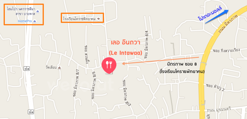 แผนที่ร้าน เลอ อินถวา
