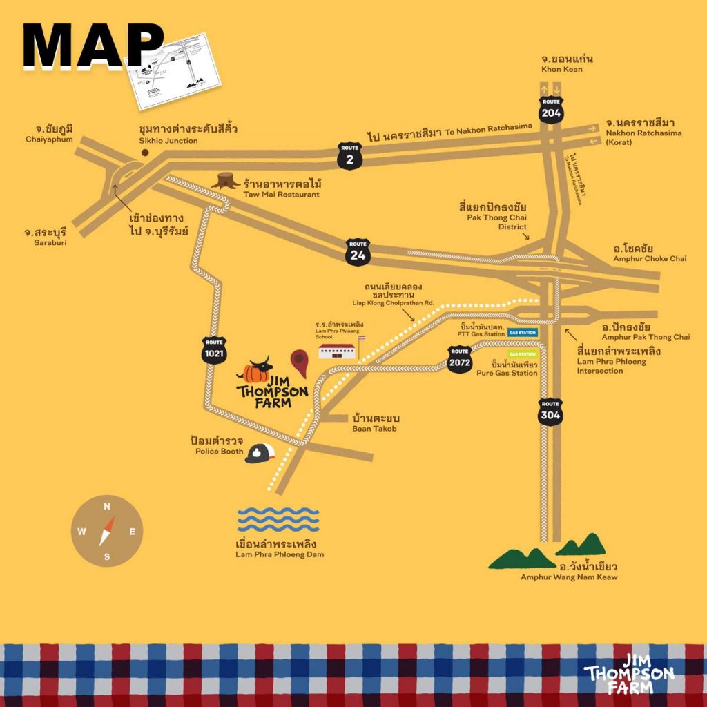 แผนที่ จิม ทอมป์สัน ฟาร์ม