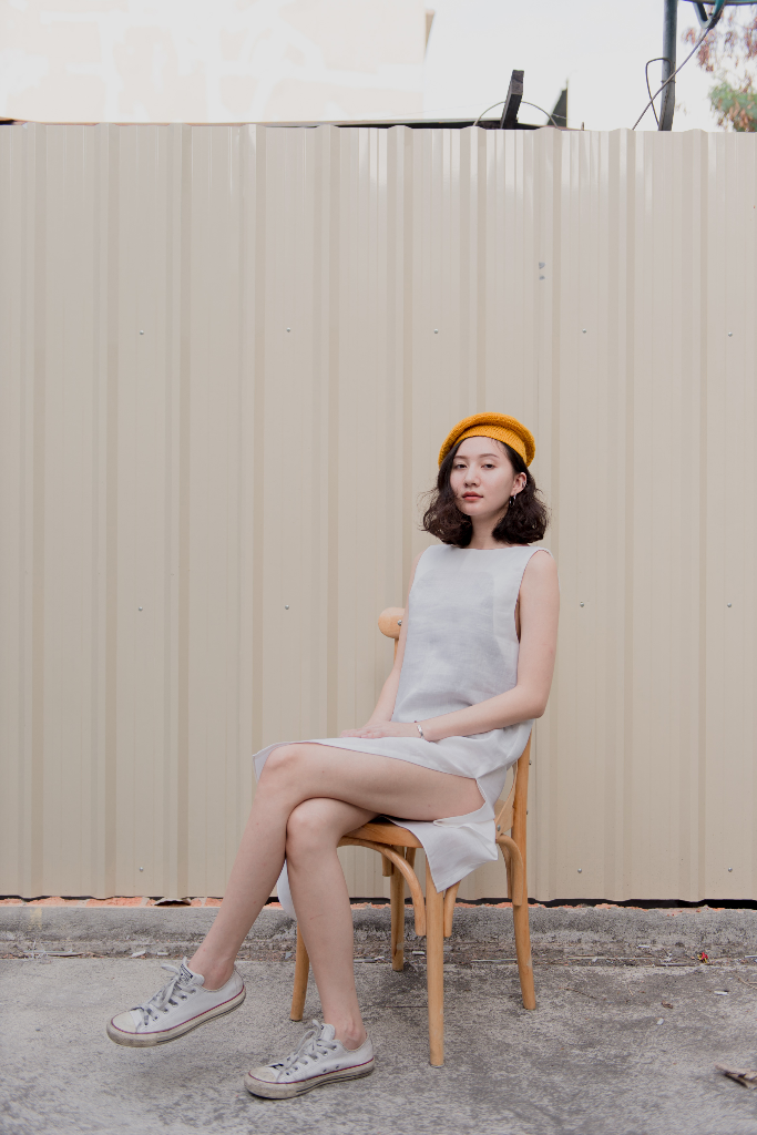 เดรสยาว แขนกุด เว้าหลัง Verbena : 990 THB