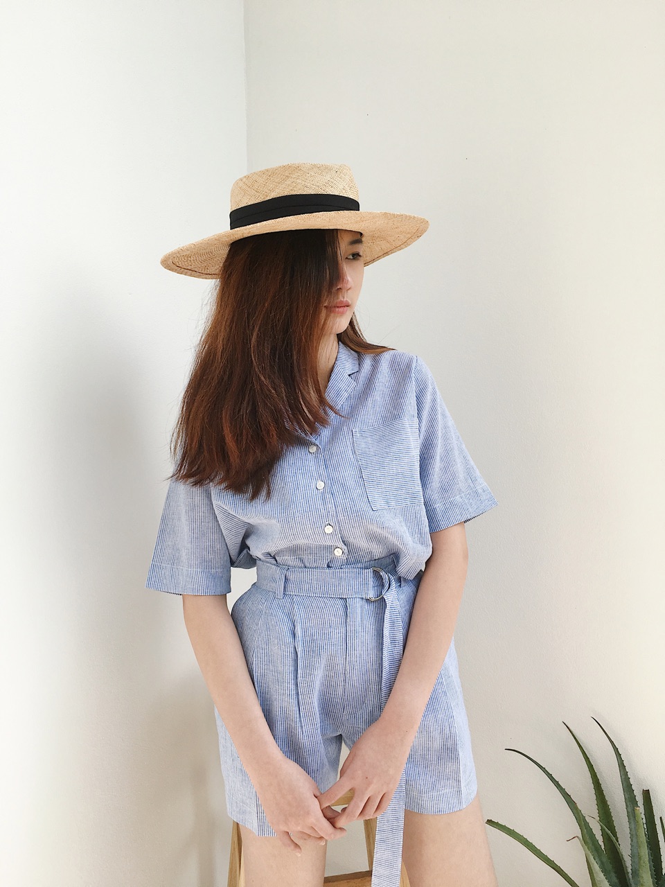 กางเกงขาสั้น Linen trouser shorts : 790 THB