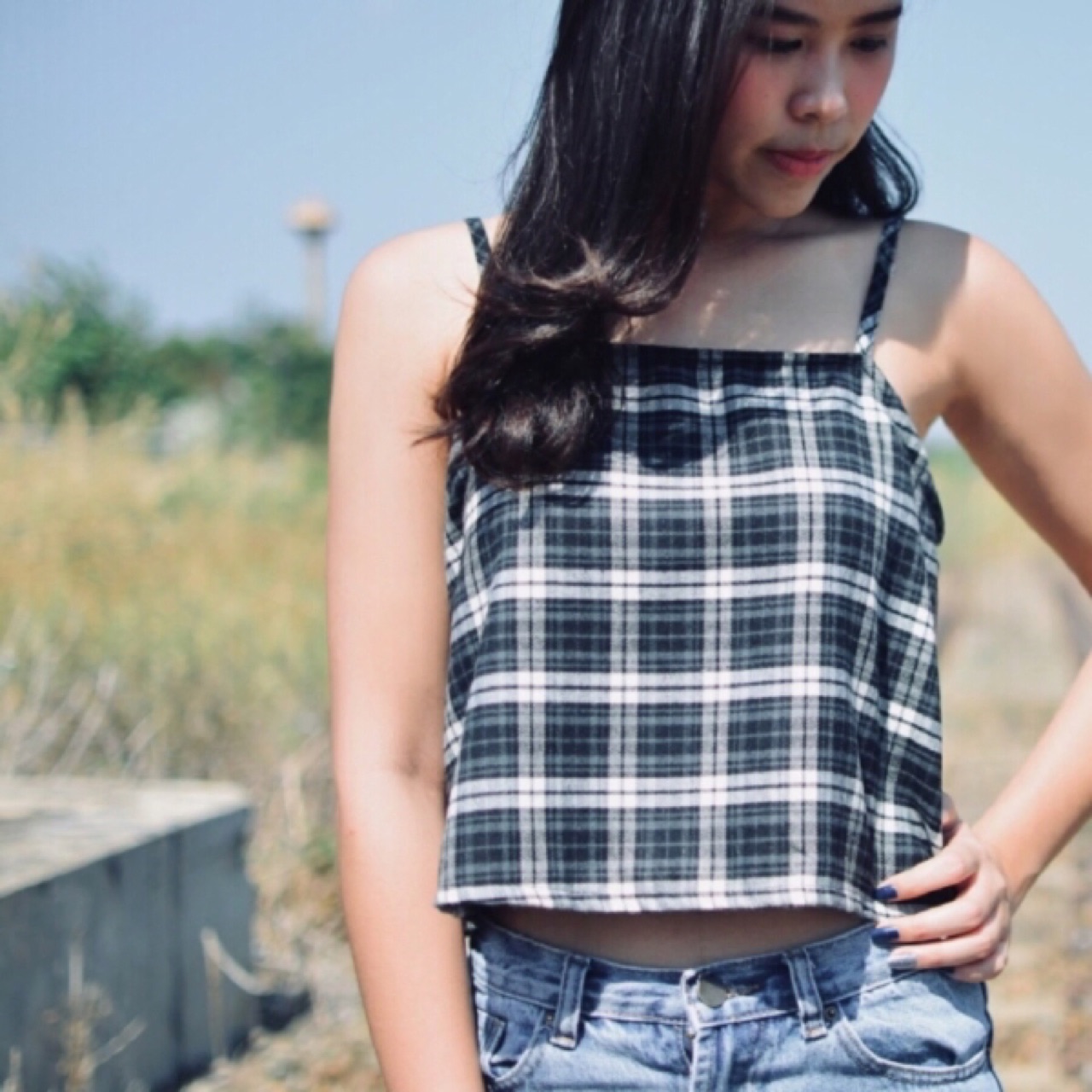 เสื้อสายเดี่ยว Winter green tops