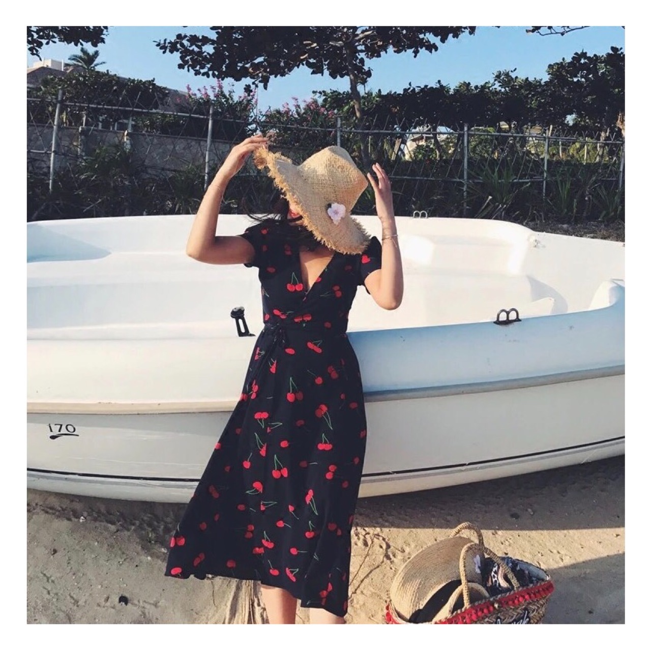 Cherry in the Summer Wrap Dress - 790