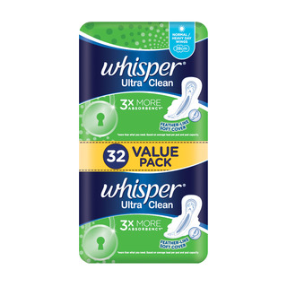 Image result for Whisper Ultra Clean Heavy Flow & O’N Wings 28CM 32S