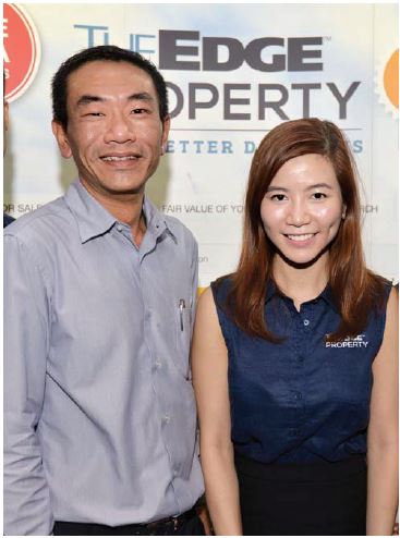 Teambuild Land executive director Richie Chew (left) and The Edge Property advertising sales account manager Priscilla Wong