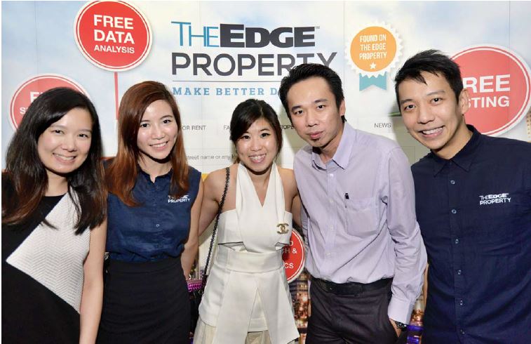 Wing Tai marketing executive Tan Sze Gee, Priscilla Wong, Wing Tai assistant marketing manager Linette Tan, Wing Tai Malaysia marketing and sales manager Calvin Kwet and The Edge Property advertising and sales director Cowie Tan