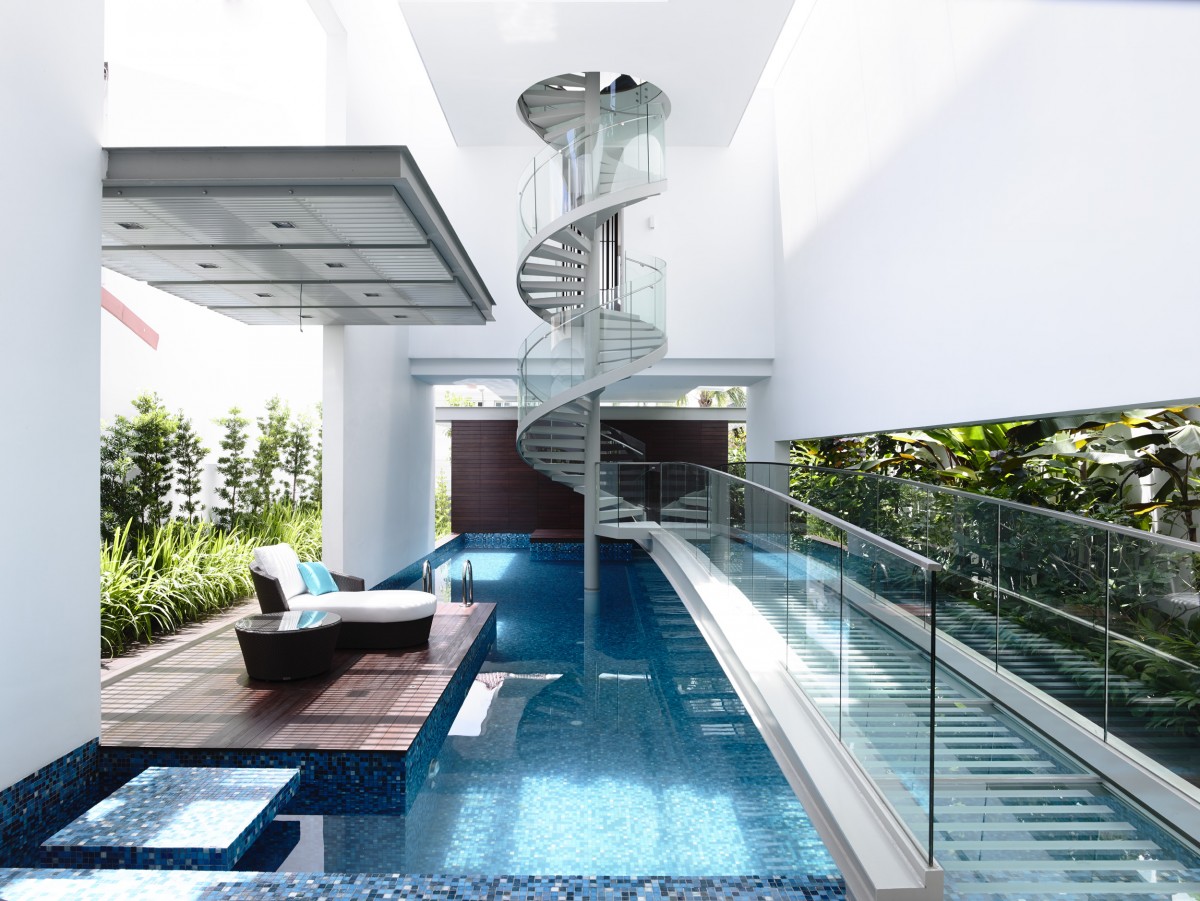 water feature swimming pool