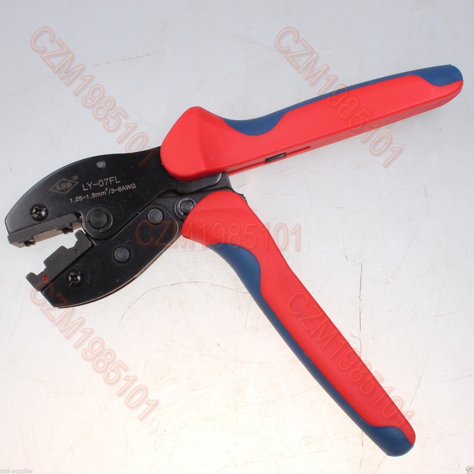 Industrial Grade Ratcheting Crimper Crimping Tool for Flag Right Angle