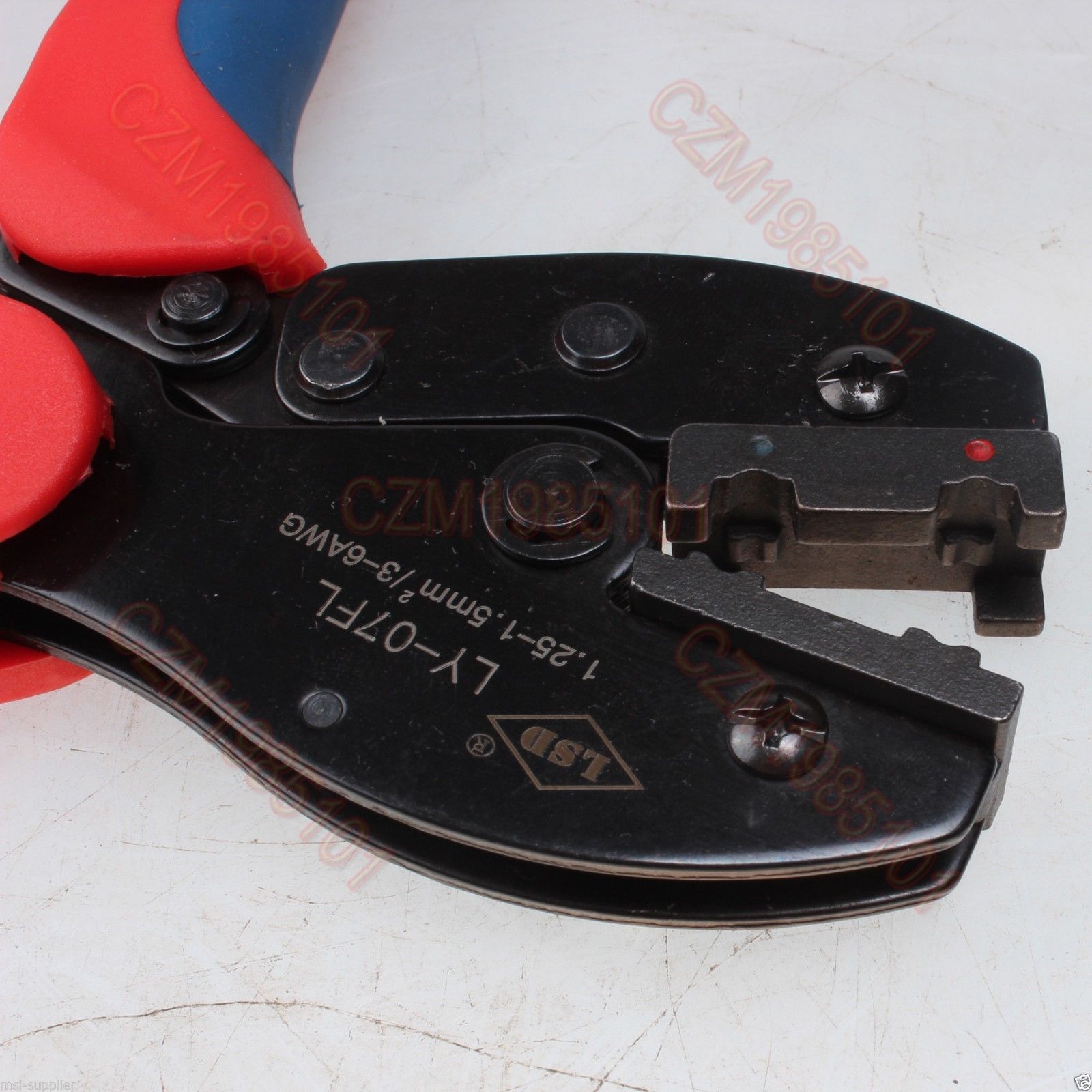 Industrial Grade Ratcheting Crimper Crimping Tool for Flag Right Angle