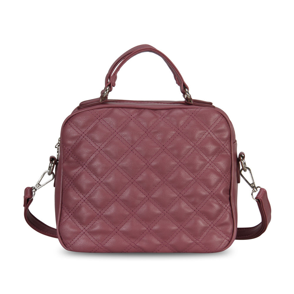 Faux Suede Double Pockets Crossbody Bag