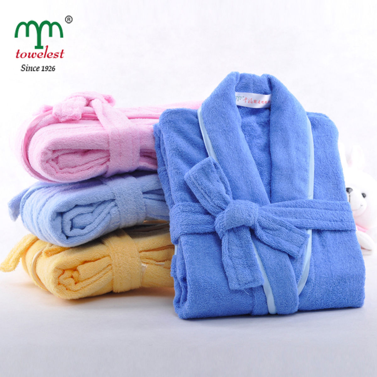 Personalized Name 100 Cotton Bath Robe Children Terry Robes Embroidery