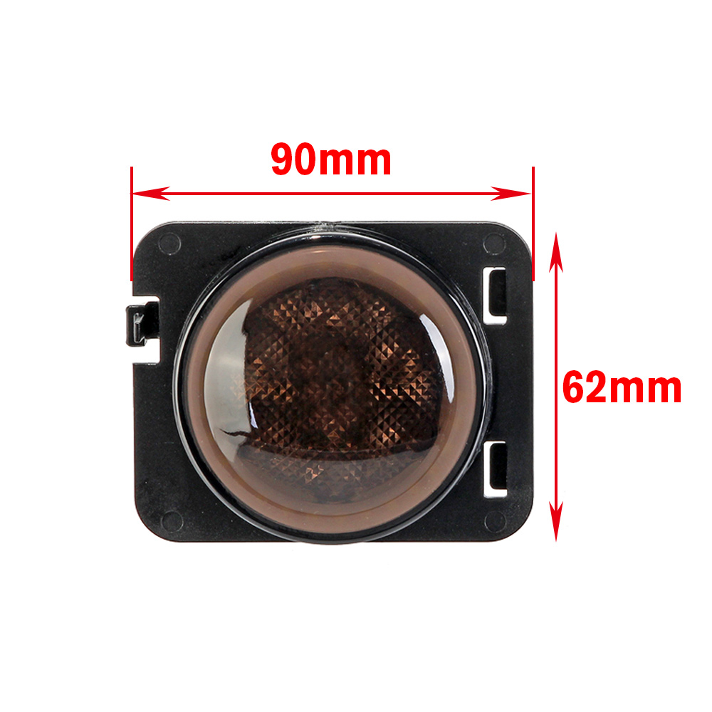 white drl turn front side marker led smoke lens lamp for jeep tj fog light replacement lens
