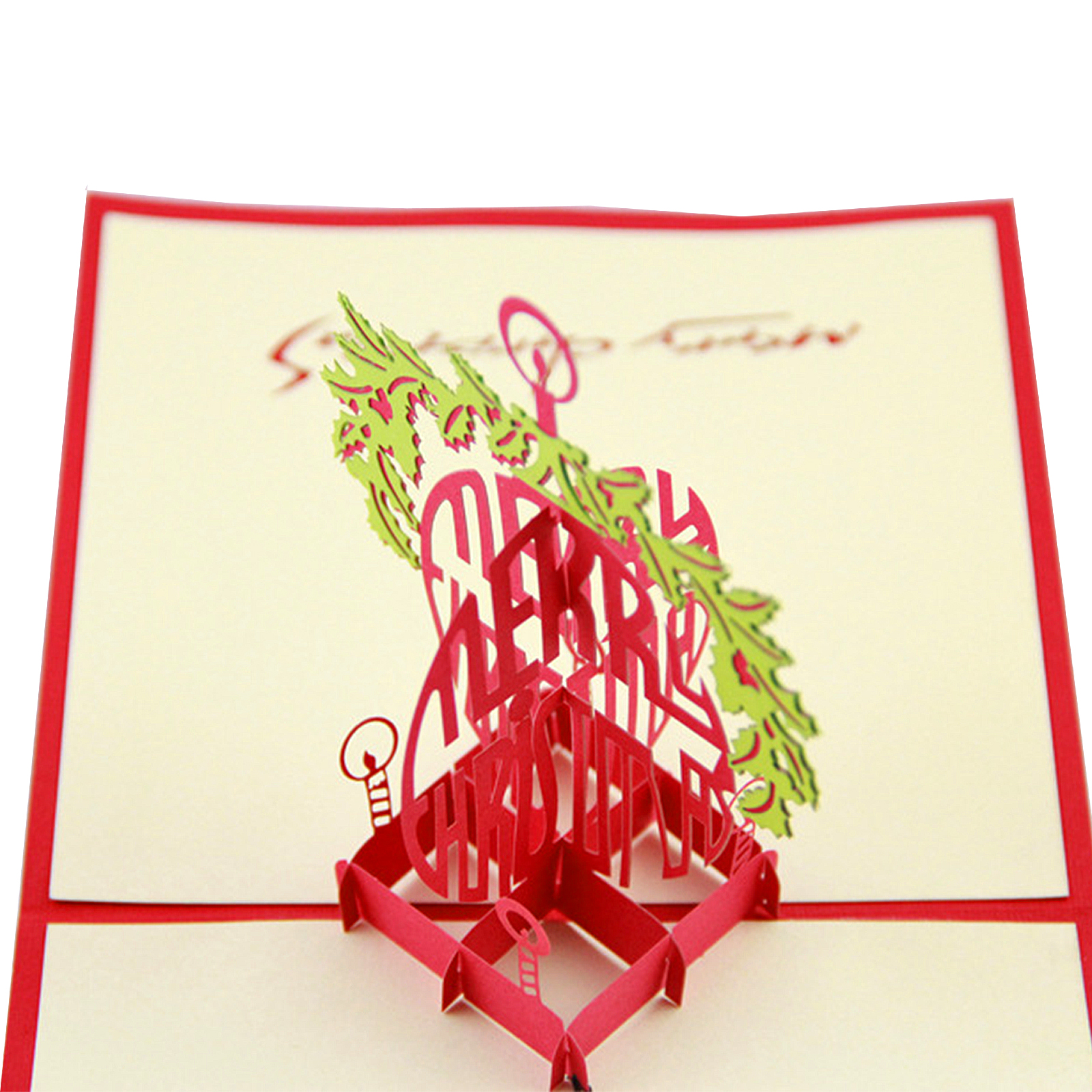 holiday cards 3d pop up handmade merry christmas greeting