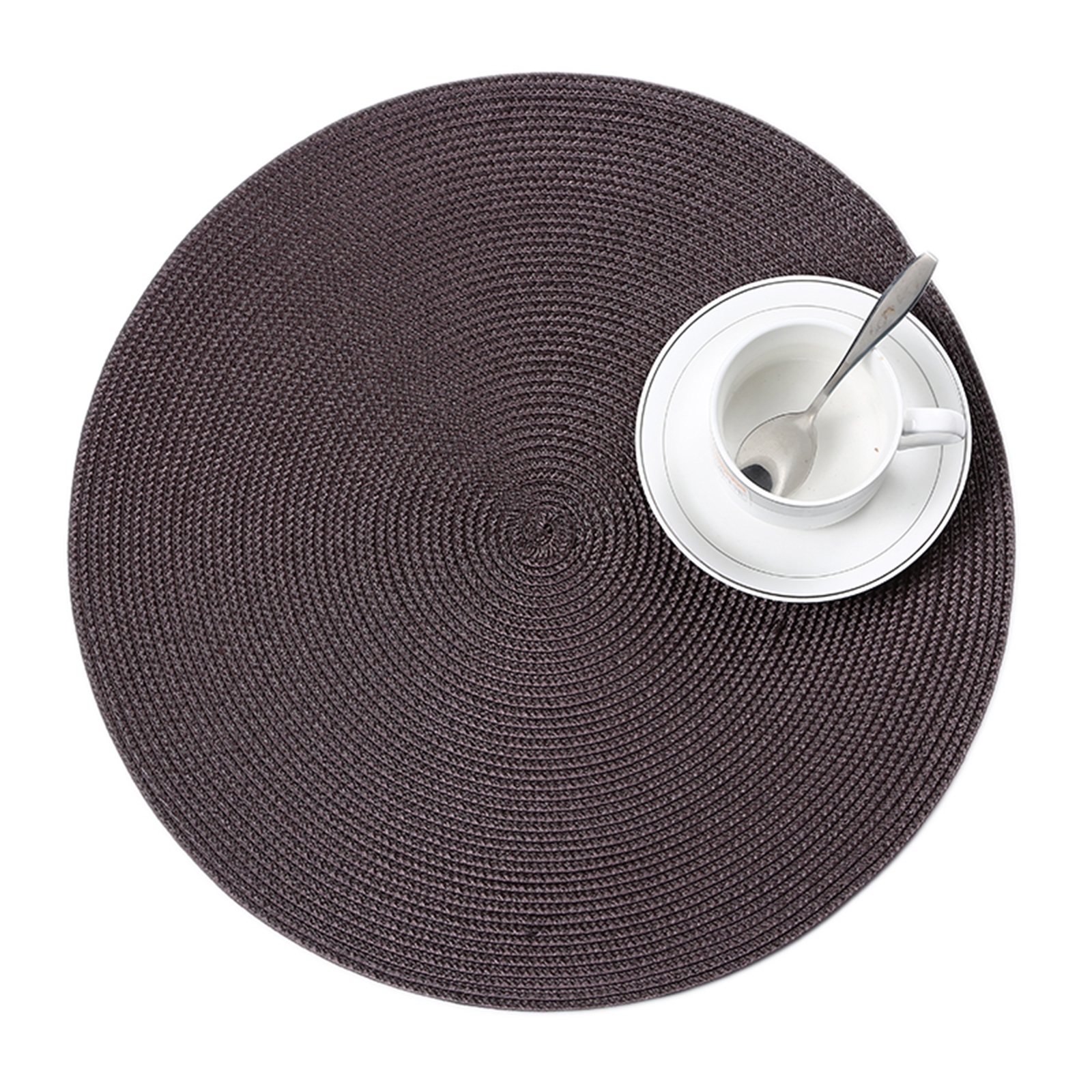 4 Pcs Weaved Round Non Slip Placemats Dining Table Mats Tableware Pad