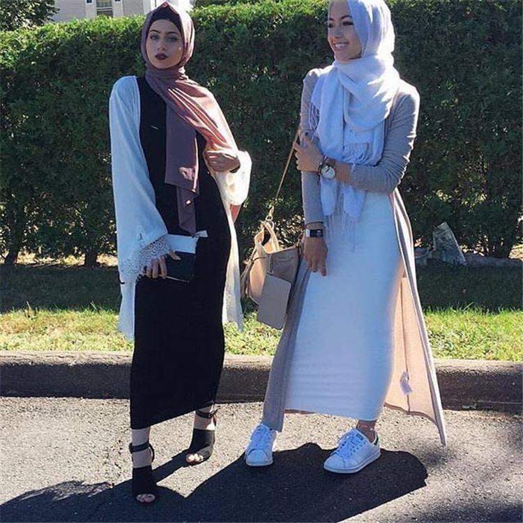 Muslim Islamic Bodycon Slim High Waist Stretch Maxi Women Pencil