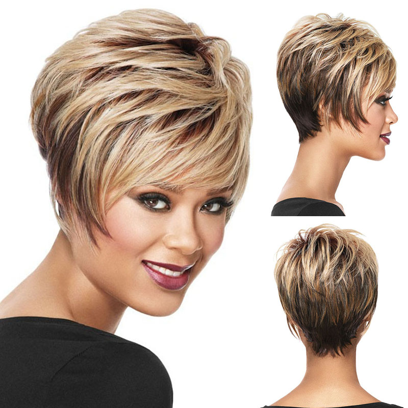 Women S Wig Bob Hair Style Full Wigs Short Straight Synthetic