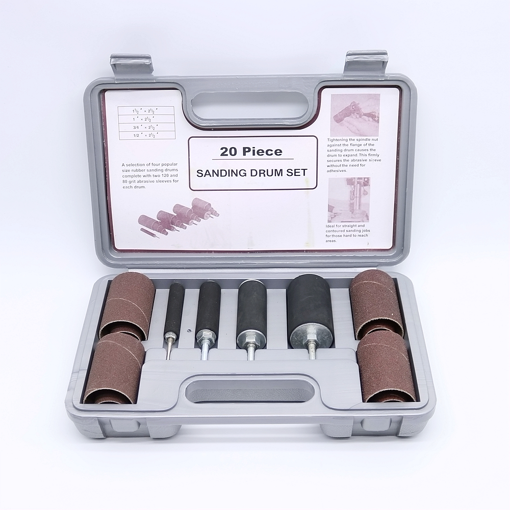 20 Pcs Sanding Drum Set Long Drums Sander for Drill Press 711202685949