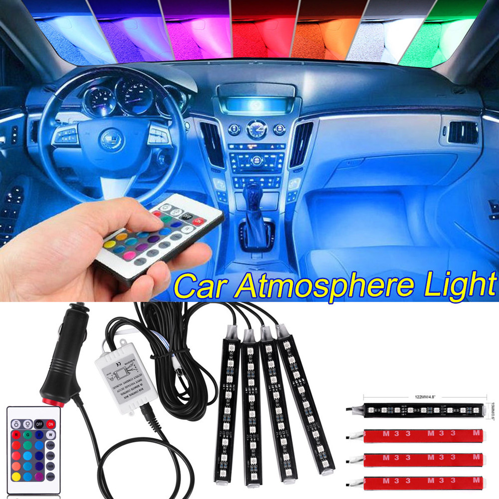 4x Accessories Glow LED Interior Car Kit Under Dash Floor Seats Accent Light eBay