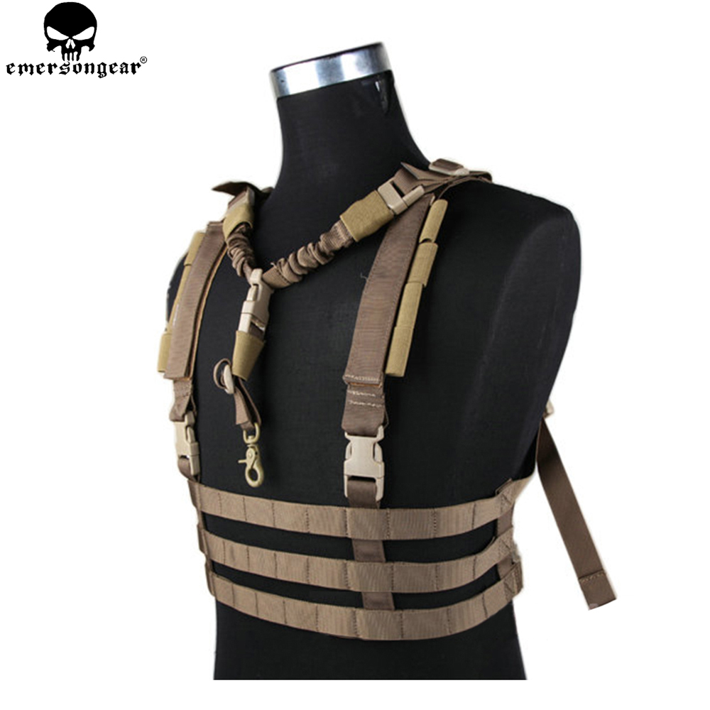 Molle Low Profile Chest Rig Strap Harness Vest Belt Support Tactical