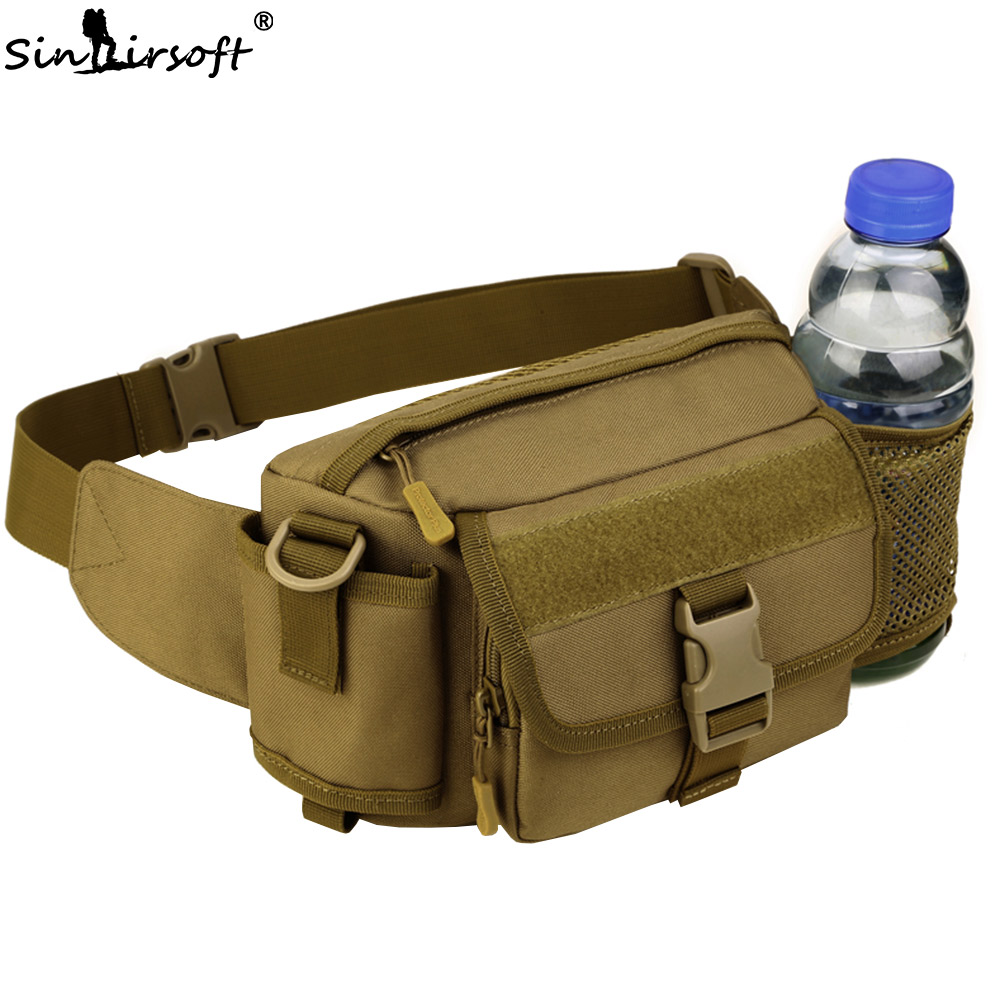 Tactical Molle Fanny Pack Waist Belt Bag Bum Pouch Water Bottle Men Sport Hiking