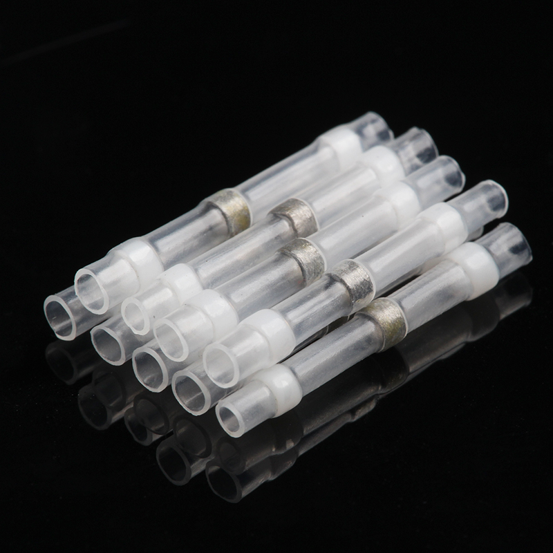 100 Schrumpfverbinder transparent Quetschverbinder Stoßverbinder 0,1-0,5 mm²