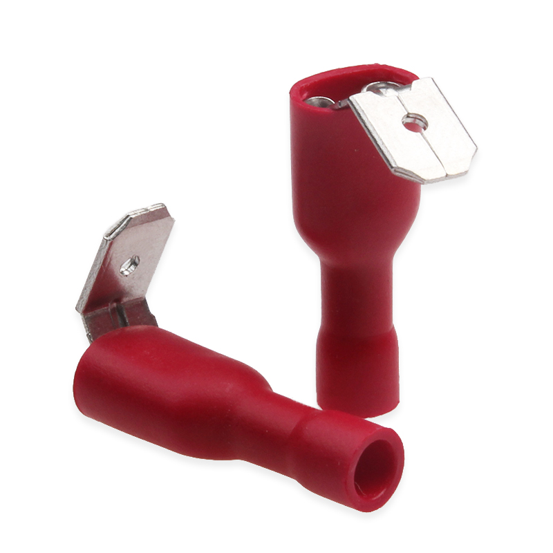 100pcs Piggyback Spade Wire Connector Crimp Terminals Fully Insulated