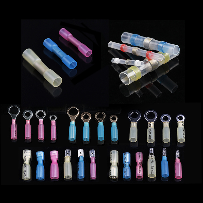 100 Schrumpfverbinder transparent Quetschverbinder Stoßverbinder 0,1-0,5 mm²
