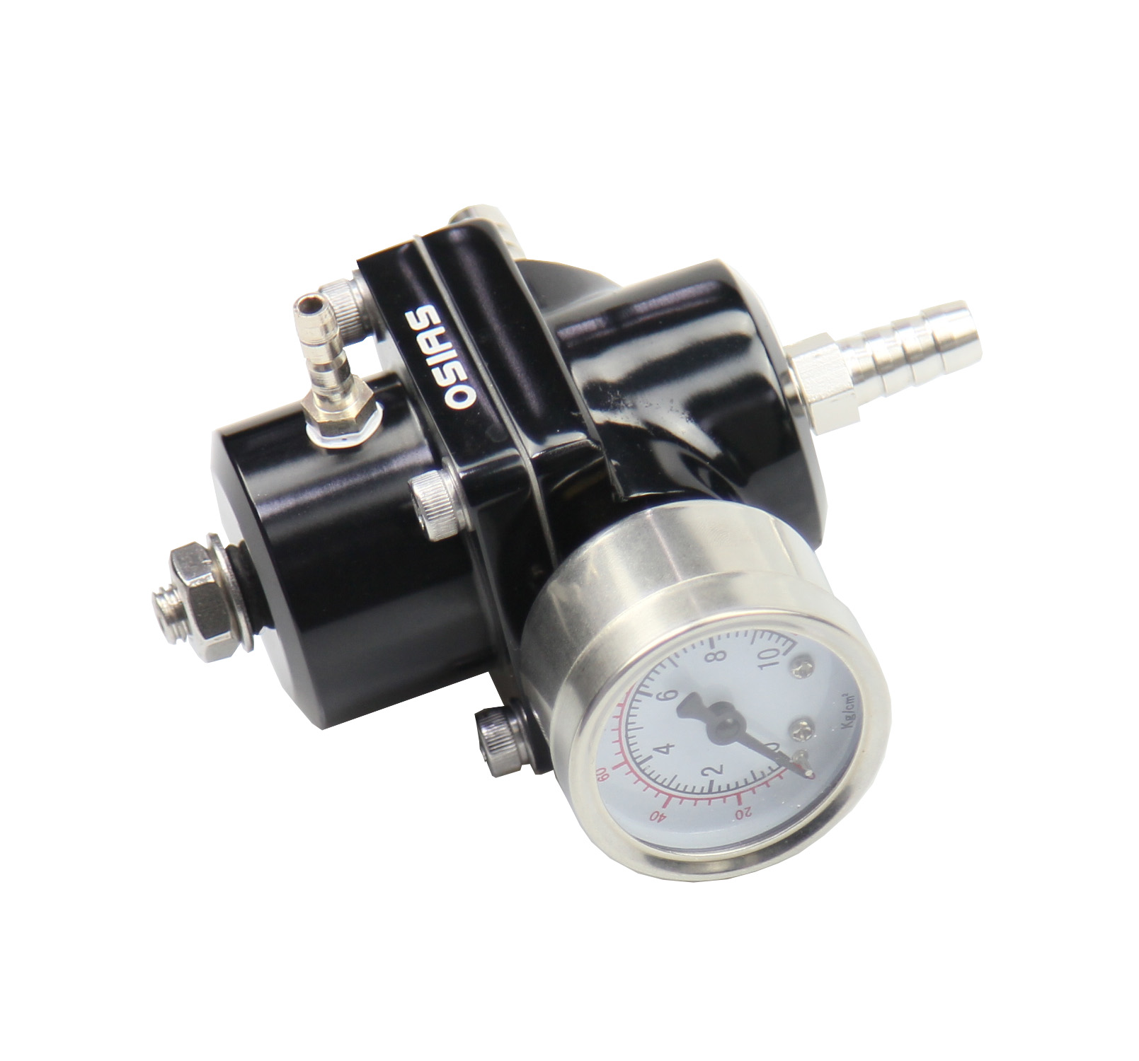 AU BLACK UNIVERSAL FUEL PRESSURE REGULATOR GAUGE & HOSE KIT 0140 PSI