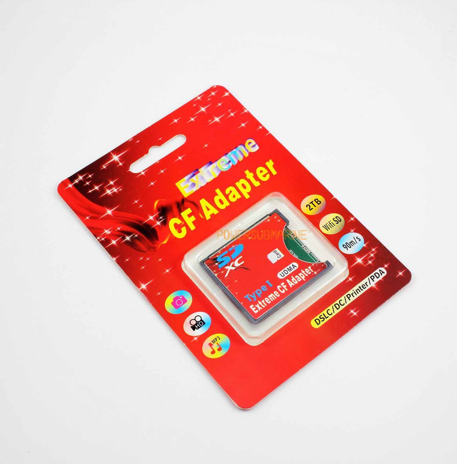 Extreme CF CompactFlash Card Adapter SD SDXC SDHC WIFI SD Type I CF up