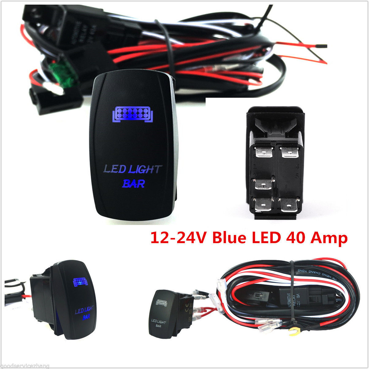 Car Wiring Harness LED Light Bar On Off Rocker Switch For Chevrolet Silverado