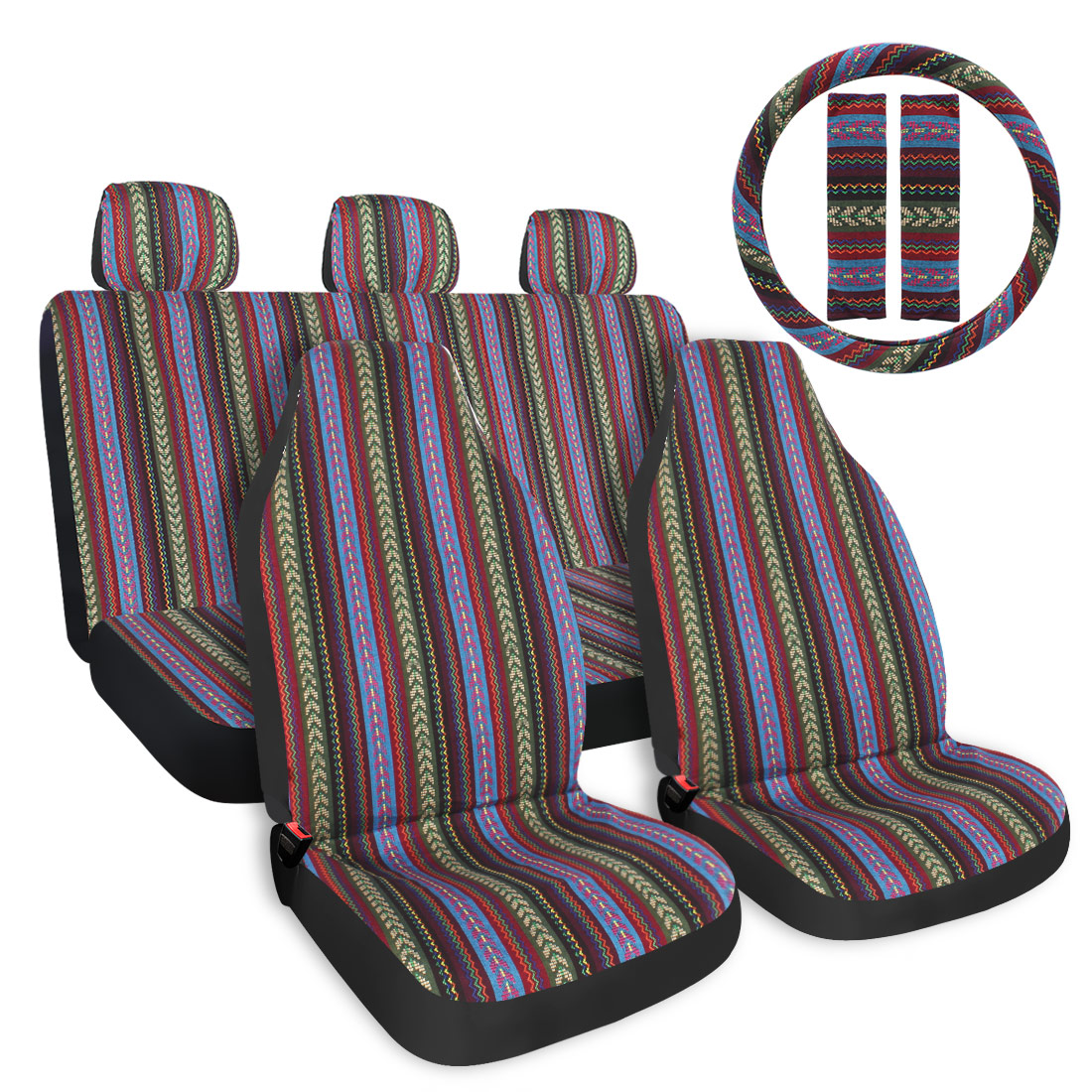 Baja Saddle Blanket Bucket Car Seat Cover Steering Wheel Cover ... Baja Saddle Blanket Bucket Car Seat Cover Steering Wheel Cover ...