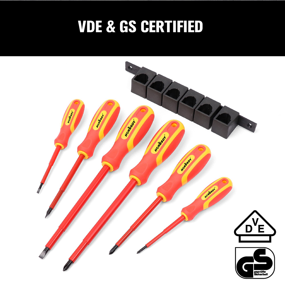 Insulated Slotted & Phillips Electricians Screwdrivers Set