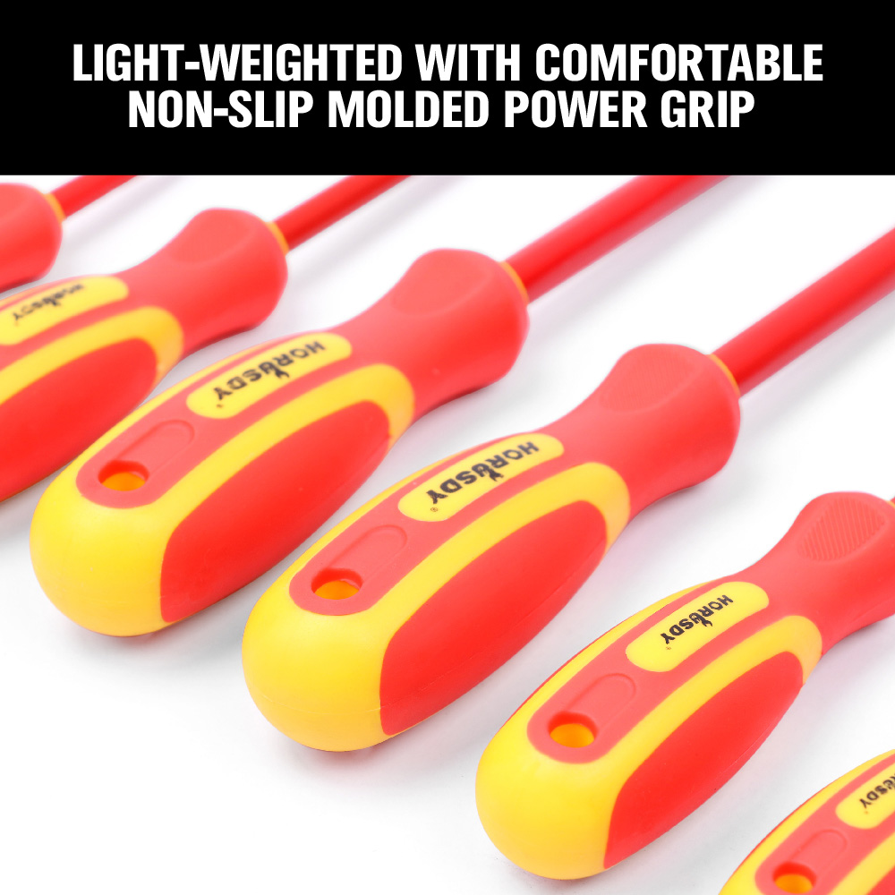 Insulated Slotted & Phillips Electricians Screwdrivers Set