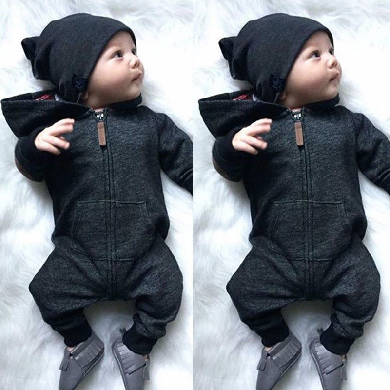 hooded romper baby boy