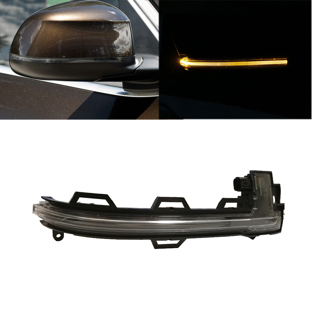 Left For BMW F15 F16 F25 F26 LED Side Door Wing Mirror Yellow Turn Signal Light