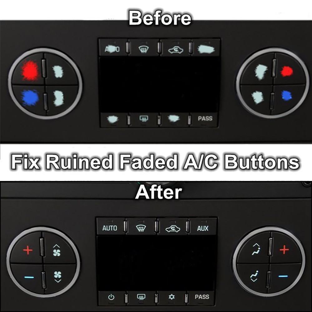 Ac Dash Button Repair Kit Decal Stickers Replacement For