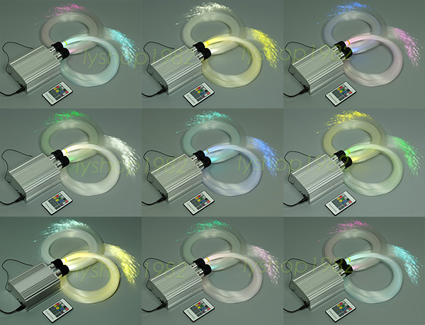 Colorful Twinkle Star Fiber Optic Lights For Wedding Home Ceiling