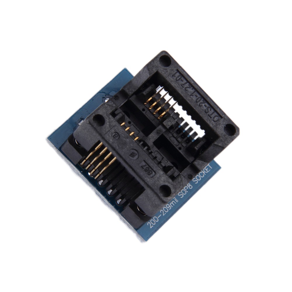 Blue SOP8 to DIP8 Wide-body Seat Wide 200mil Programmer Adapter Socket UK