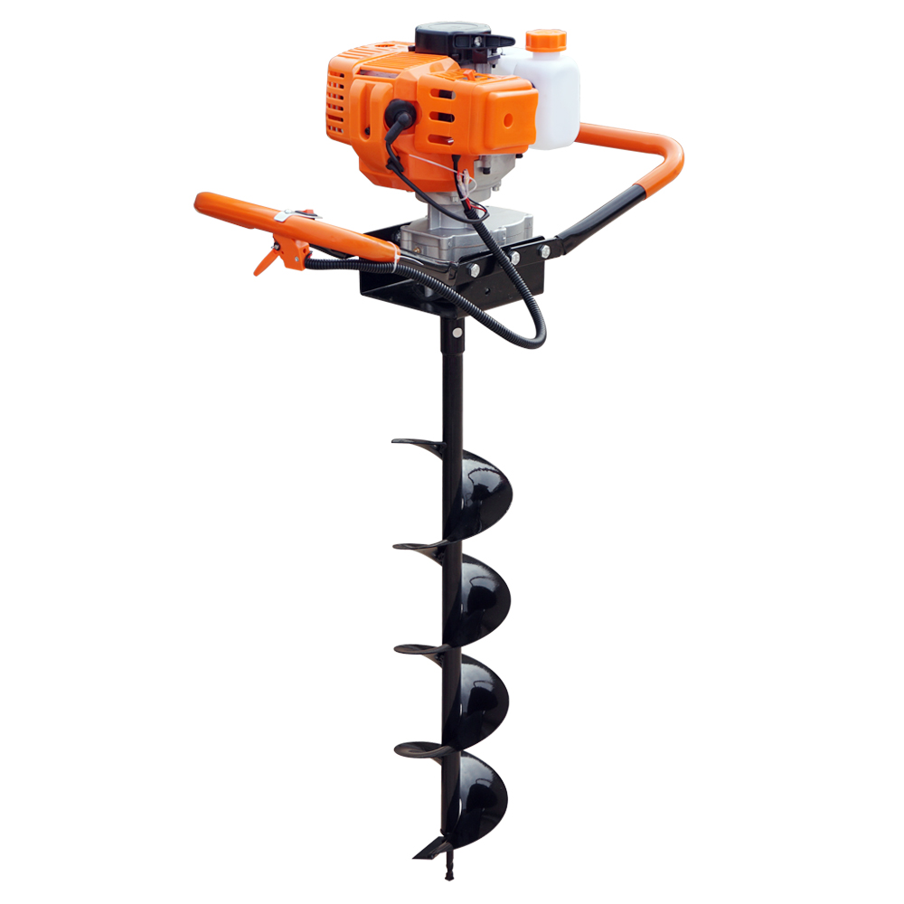 2.2HP Gas Powered Post Hole Digger W/6" Earth Auger Drill Bit 52CC