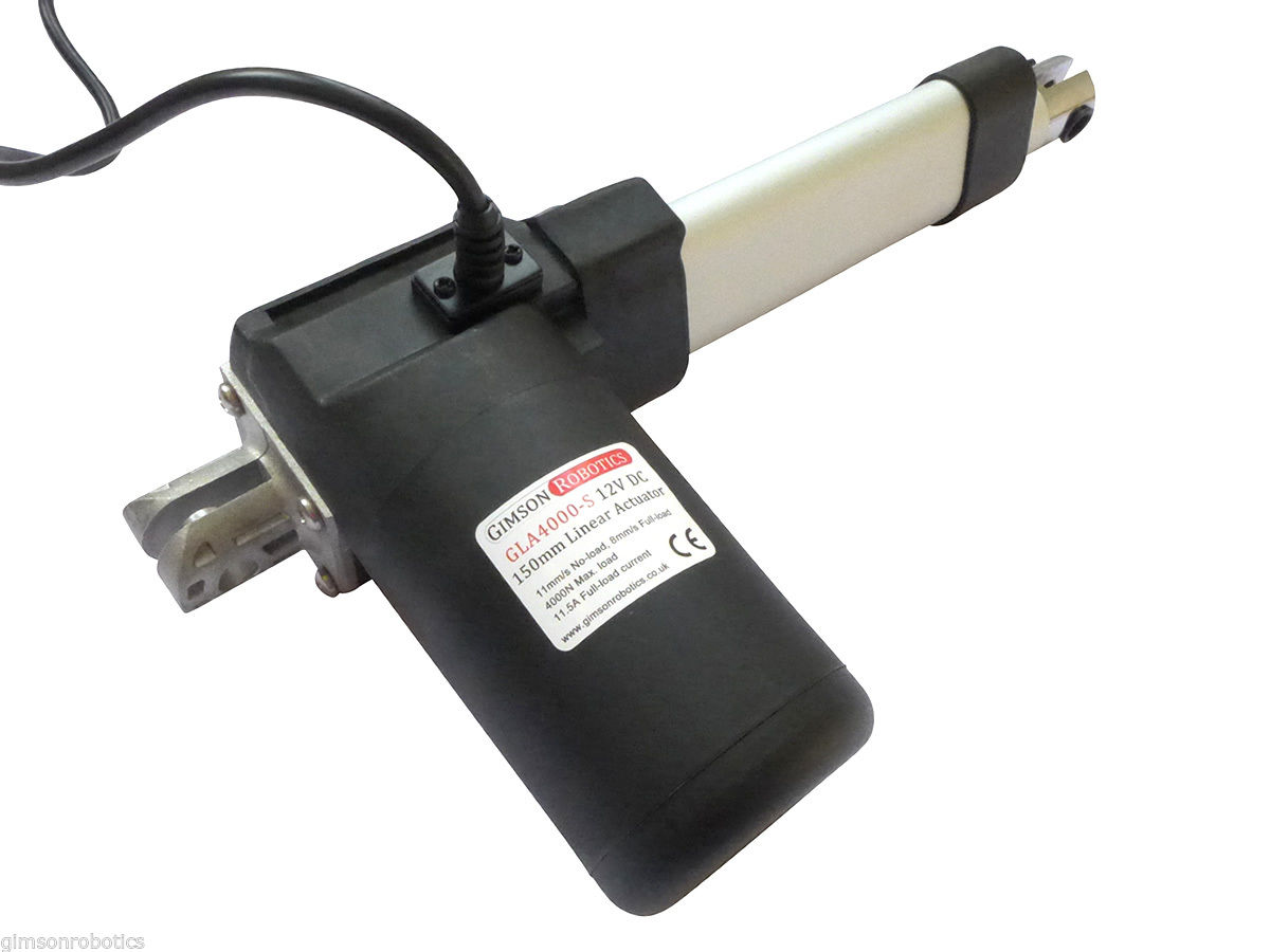 NEW 100mm 12V DC Linear Actuator 4000N Max /407kg Force, Low Noise, Piston eBay