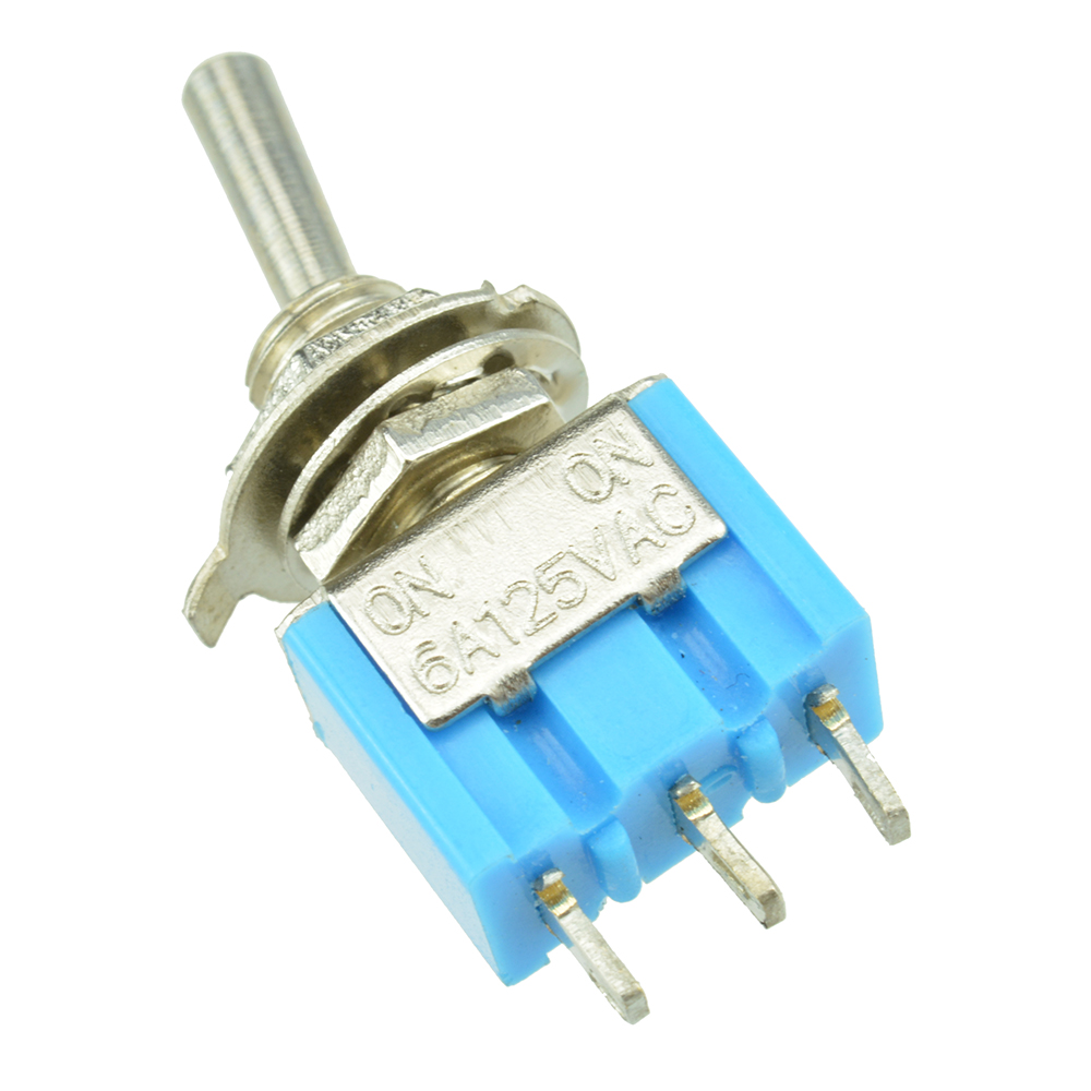 Mini 2 Position SPDT ON//ON MTS-102 Blue 3-PIN AC 125V 6A Toggle Switch