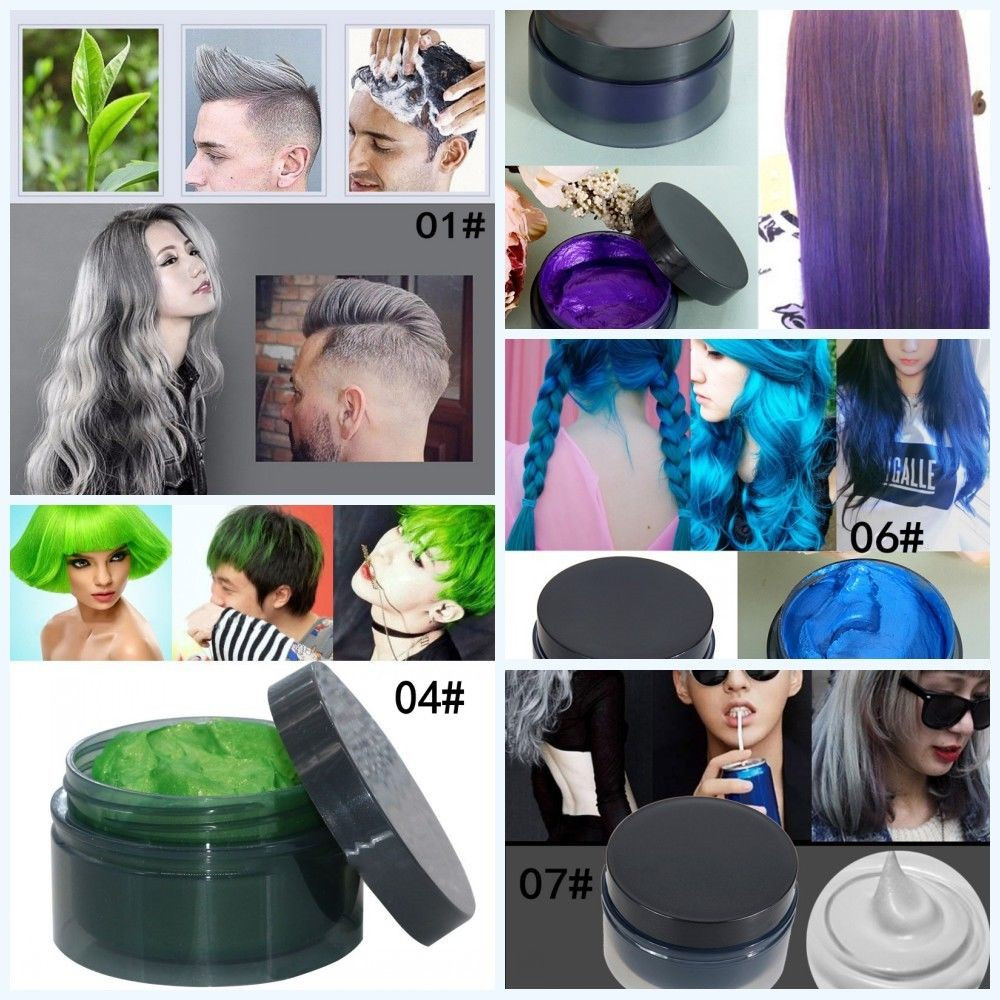Unisex Diy Hair Color Wax Mud Party Dye Cream Temporary Modeling
