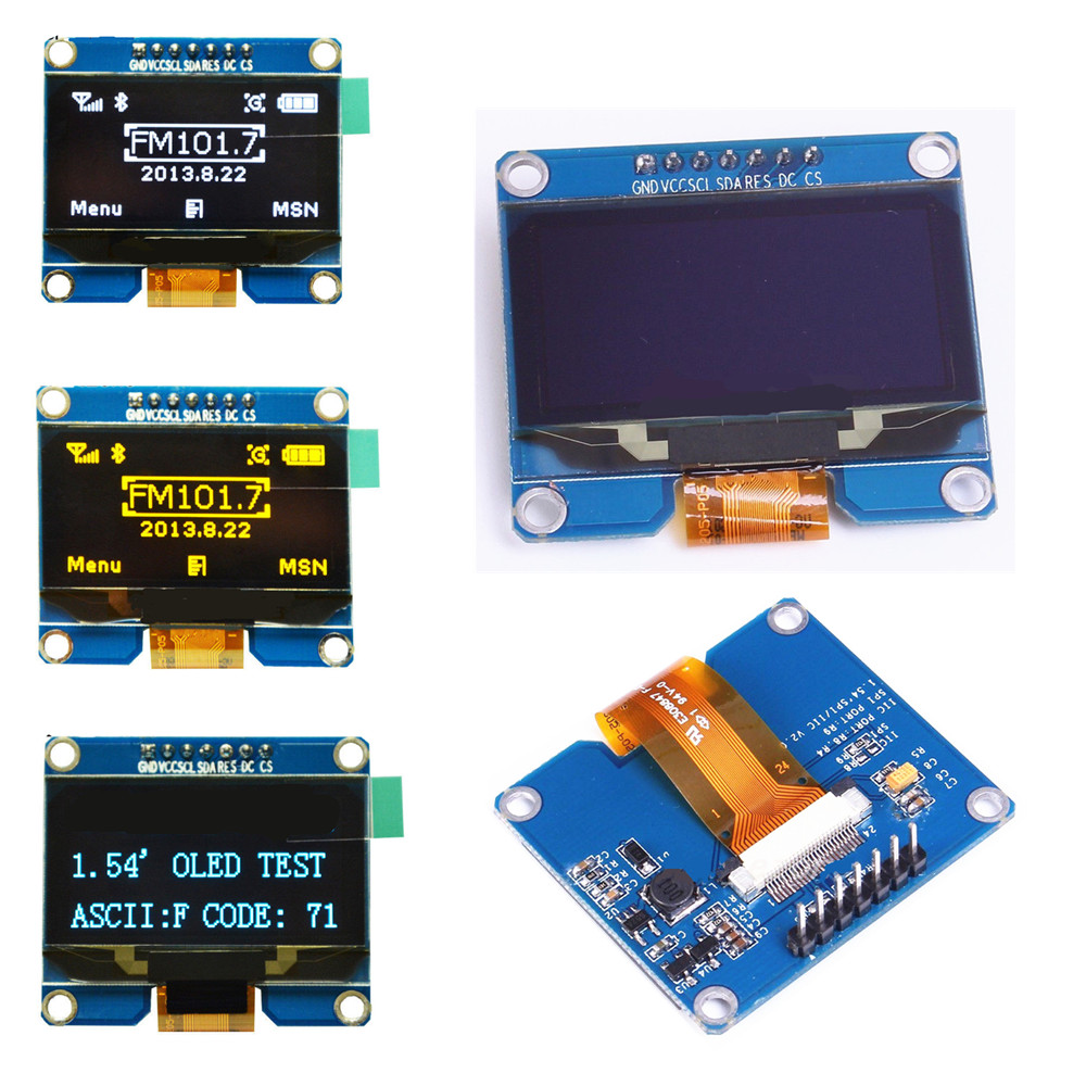 1.54in White 18864 OLED Display Module SPI Interface 3.3-5V SSD1309