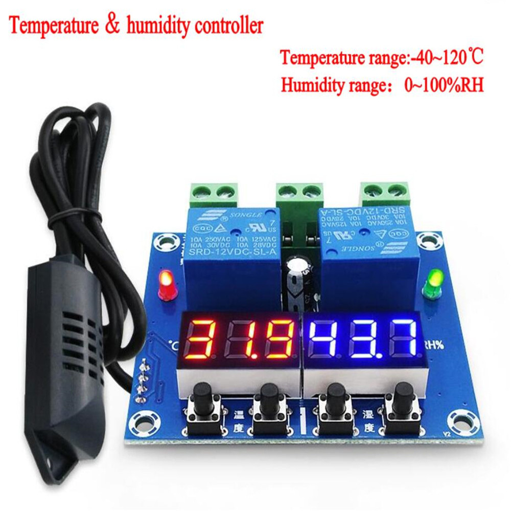 DC 12V Digital LED Thermostat Temperature Control Switch Module XH-W1209 Gut