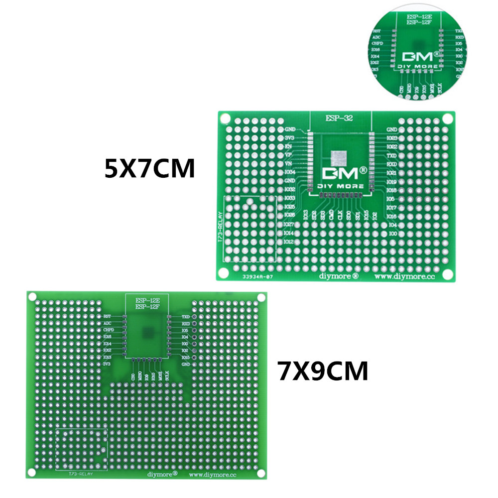 7X9CM Prototype PCB Breadboard For ESP8266 ESP-12E ESP-12F ESP32 ESP-32S Relay
