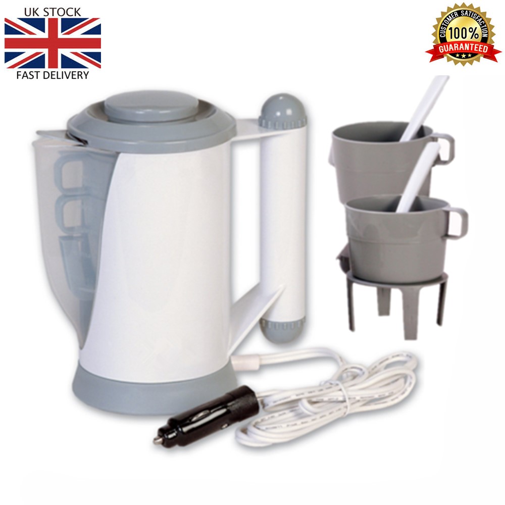12V In Car Travel Kettle Cigarette Lighter Socket Camping Tea Coffee